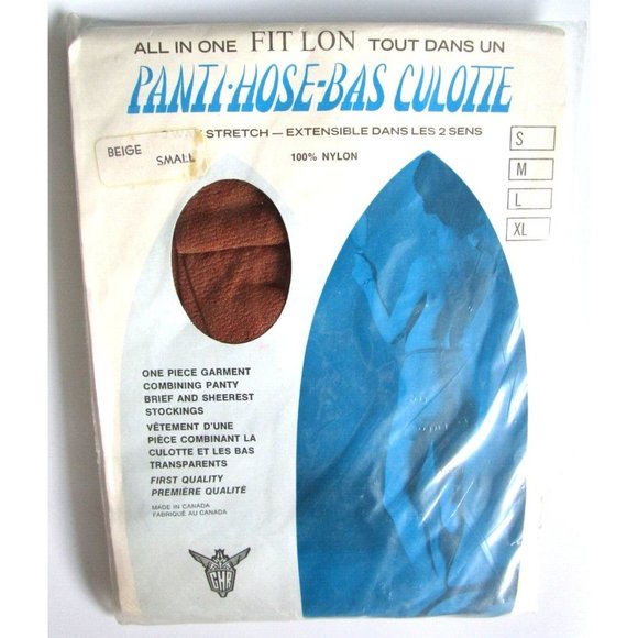 Vintage All in One Fit Lon Panti Hose - Canada New Old Stock Unopened 100% Nylon - Picture 1 of 5